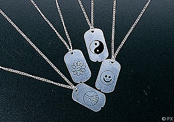 60`S ALUMINUM DOG TAG NECKLACES