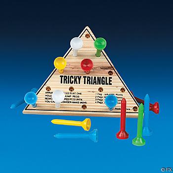 WOODEN TRICKY TRIANGLE GAME