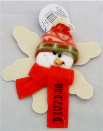 Grandma/Snowman Felt Ornament