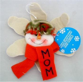 Mom/Snowman Felt Ornament