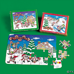 Peppermint Pals Mini Cardboard Puzzles